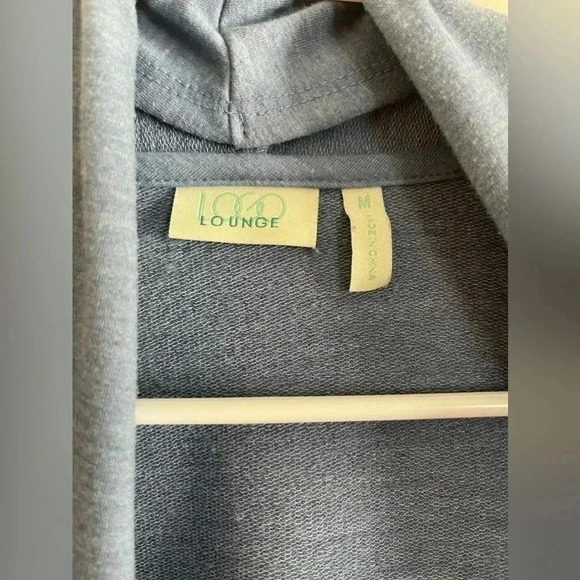 Logo by Lori Goldstein Lounge Ruffle Open Front Cardigan Sz M - Picture 5 of 6